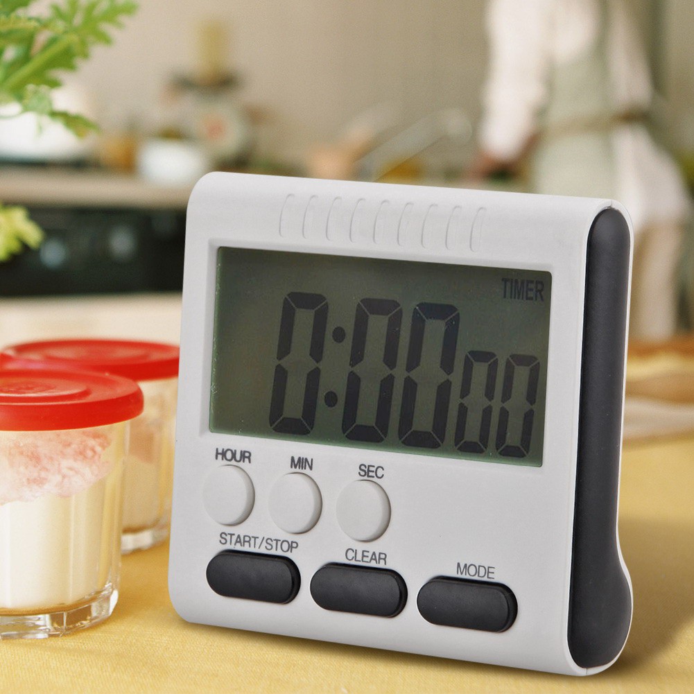LCD Digital Kitchen Alarm Timer Magnetic Large Countdown Timer | Shopee ...