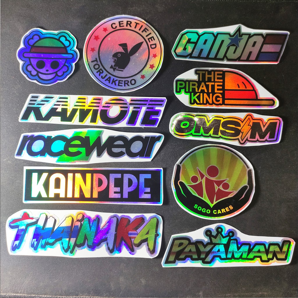 Sticker Decal Hologram Laminated Waterproof Vinyl For Motorcycle Car Laptop Gadgets Cellphone 3800