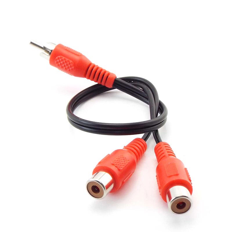 2Way Rca Female To Female Y Splitter Red White Connector Cable Rca Male ...