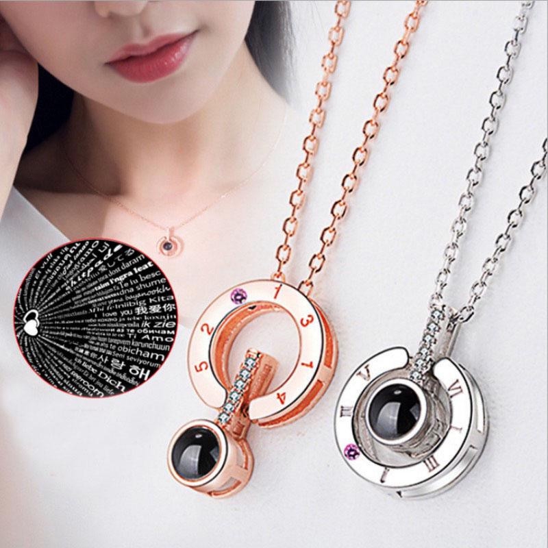 Necklace with i love you in 100 languages shopee store