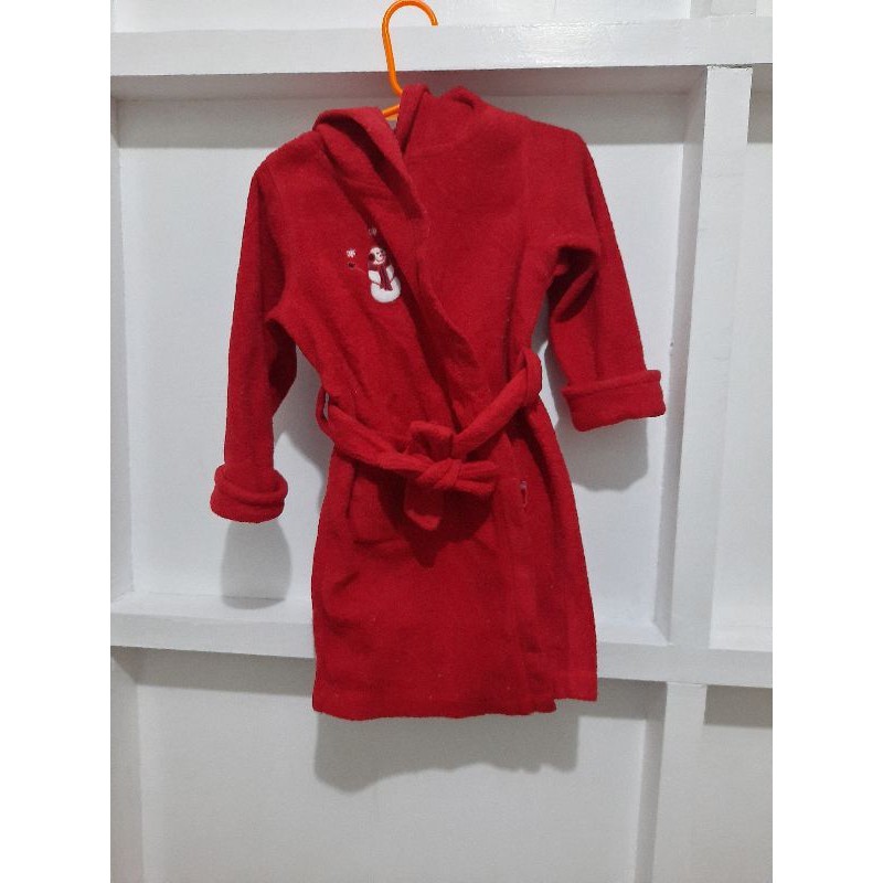 place red bath robe (2/3yrs old) | Shopee Philippines