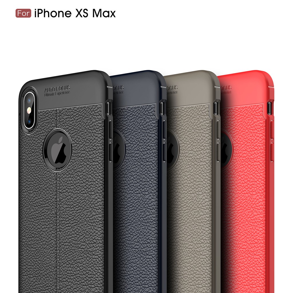 For iPhone X/Xs/Xs Max/XR Fashion Leather TPU Silicone Cover Shockproof