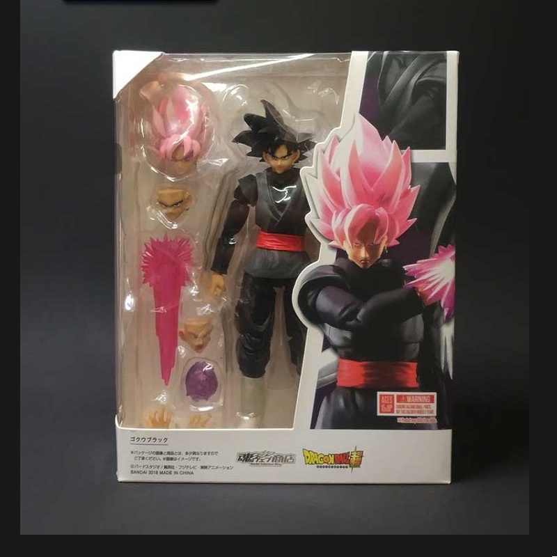 Dragon Ball Goku Anime Action Figures Shf Black Goku Saiya Model Toy 