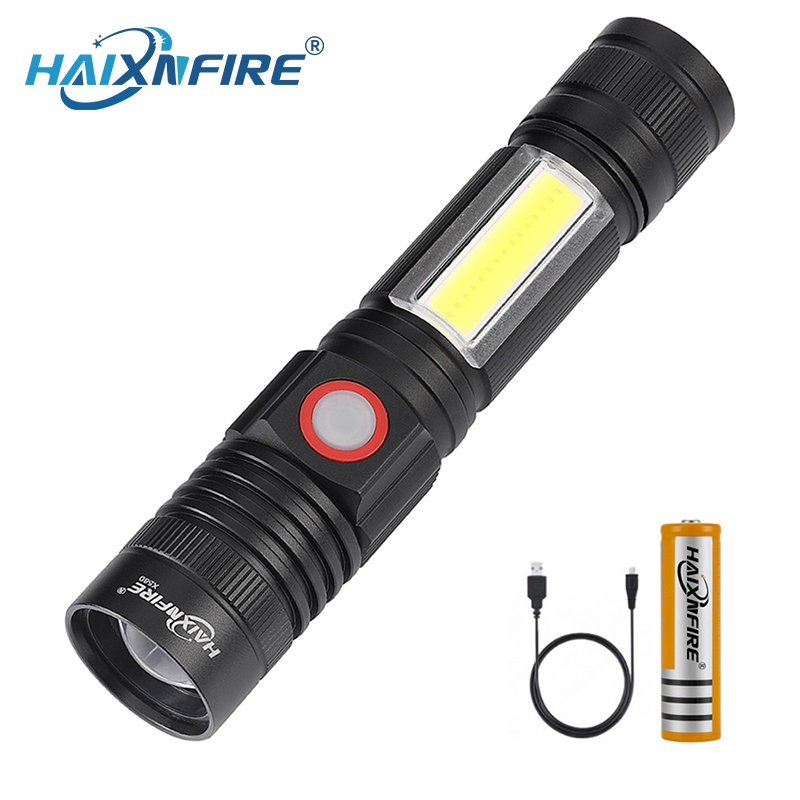 HaixnFire X580 Zoom Torch XM-T6 Escort Torch USB Rechargeable Camping ...