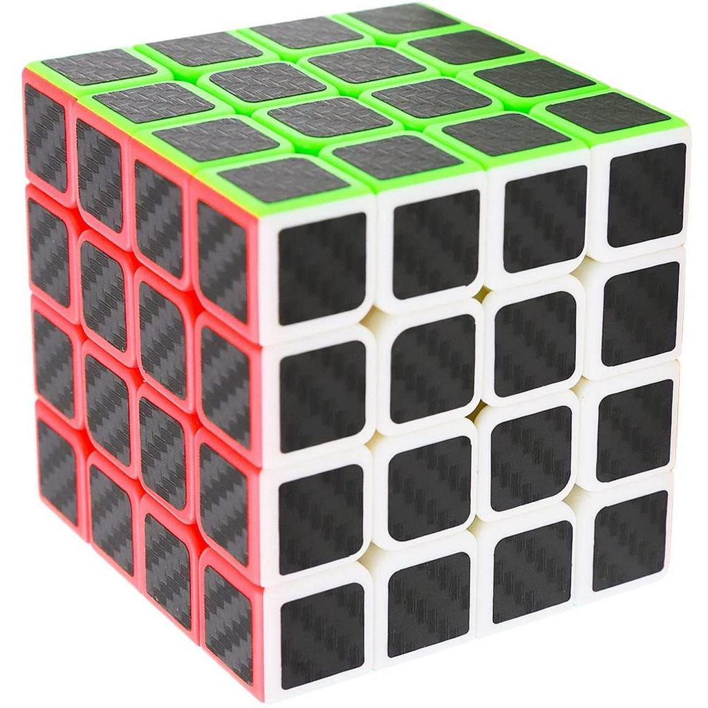 Speed Cube 4x4x4 Cube Lamy Puzzle Magic Cubes Carbon Fiber Sticker Cube ...