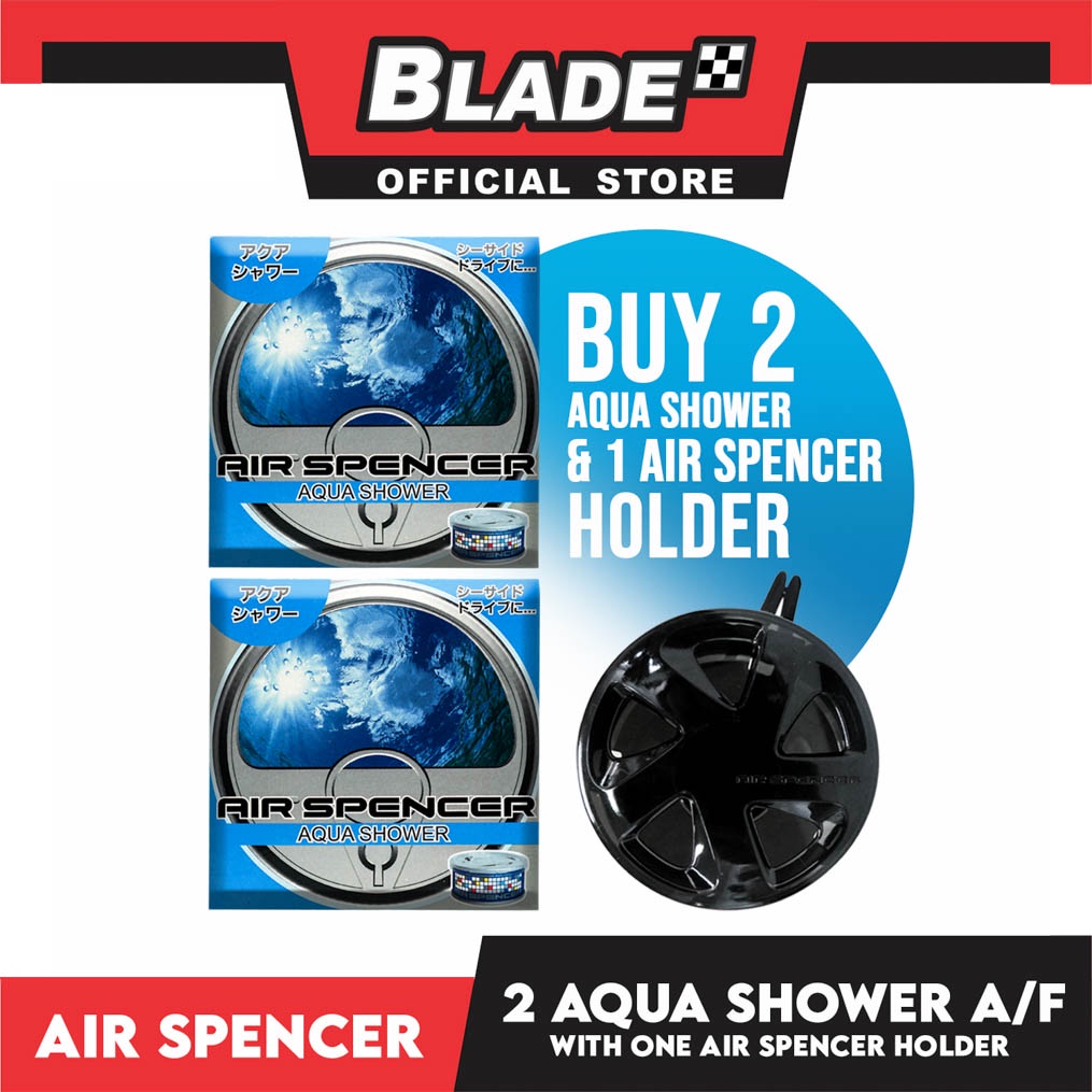 2pcs Air Spencer Car Air Freshener with 1pc Holder (Aqua Shower) Heavy  Duty, Last Long