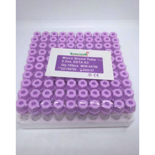 Microtainer EDTA / Purple top tubes (0.5ml) Shopee Philippines