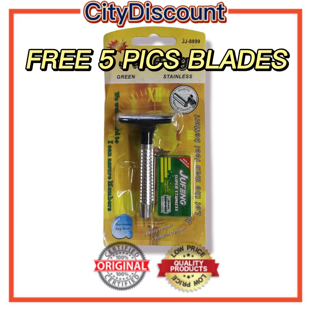 1pc Safety Razor with 5pcs Razor Blades Shaver Reusable Shaving tools ...