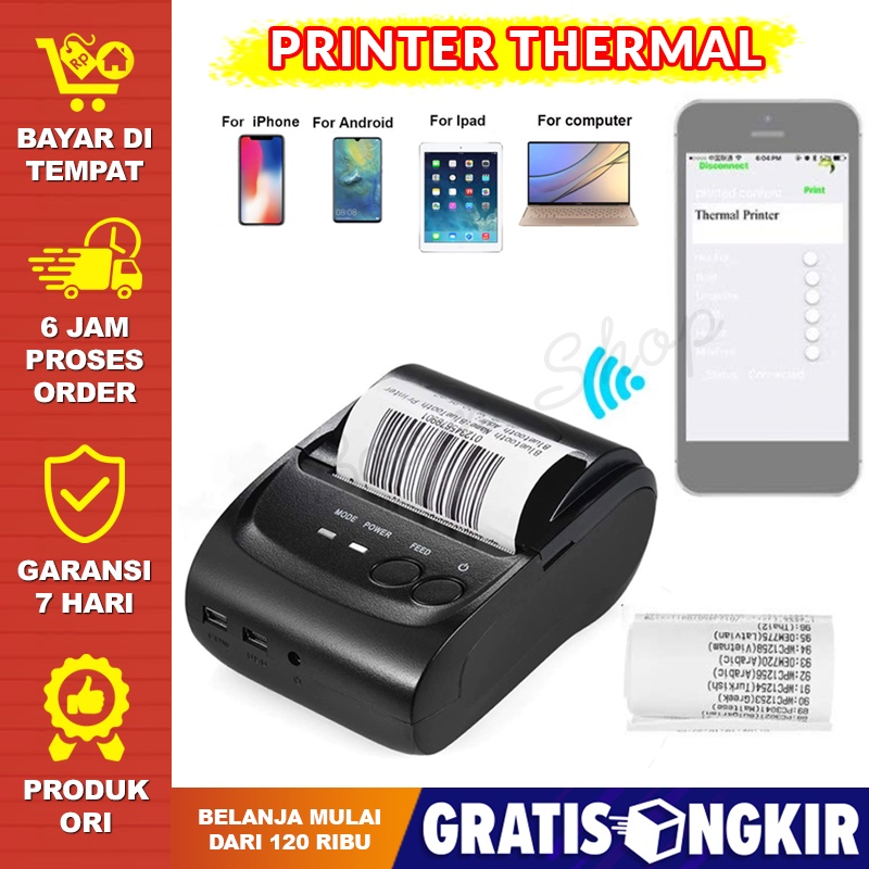 Thermal Printer Bluetooth Printer Hp Android Portable Zjiang Bluetooth ...