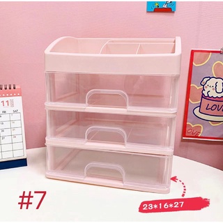 Cute Small Six Drawers Desktop Organizer Macaron Accessories