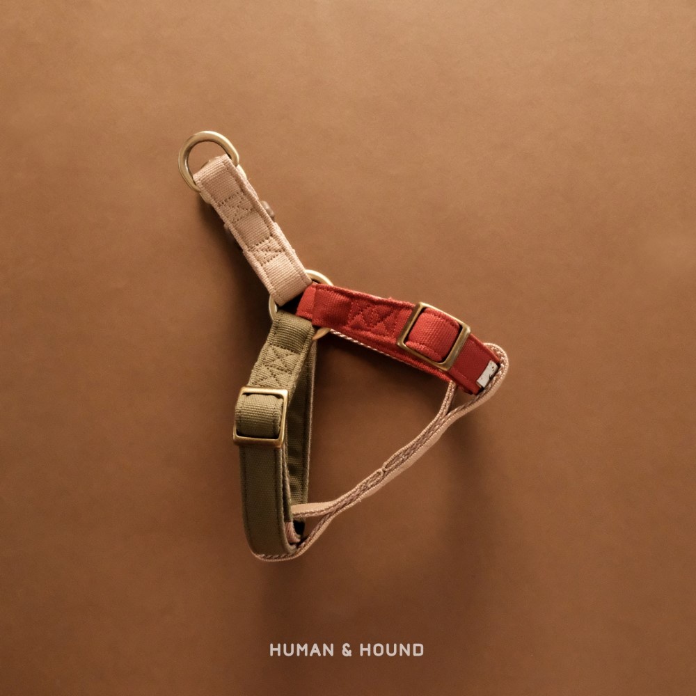 Human and Hound Dog Chest Strap-Tri-Color Canvas step-in harness Fabric ...