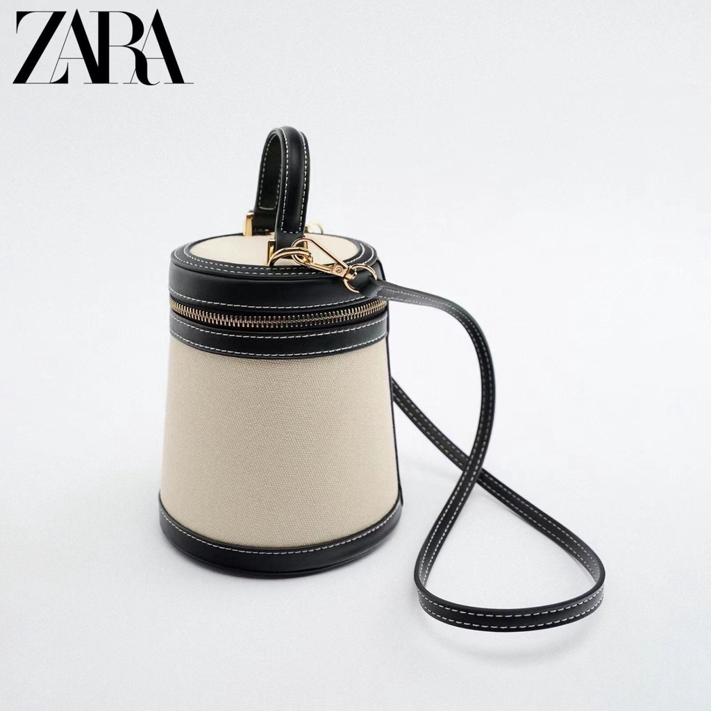 Zara canvas bucket discount bag