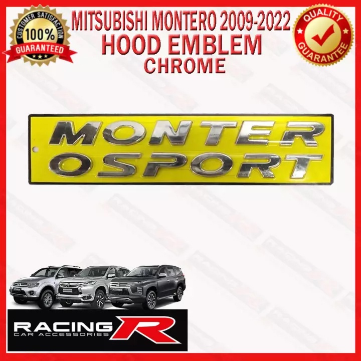 Mitsubishi Montero Sport 2009 to 2023 Hood Emblem CHROME 2010 2011 2012