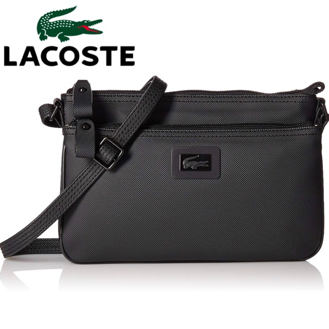 Lacoste double shop zip crossbody bag