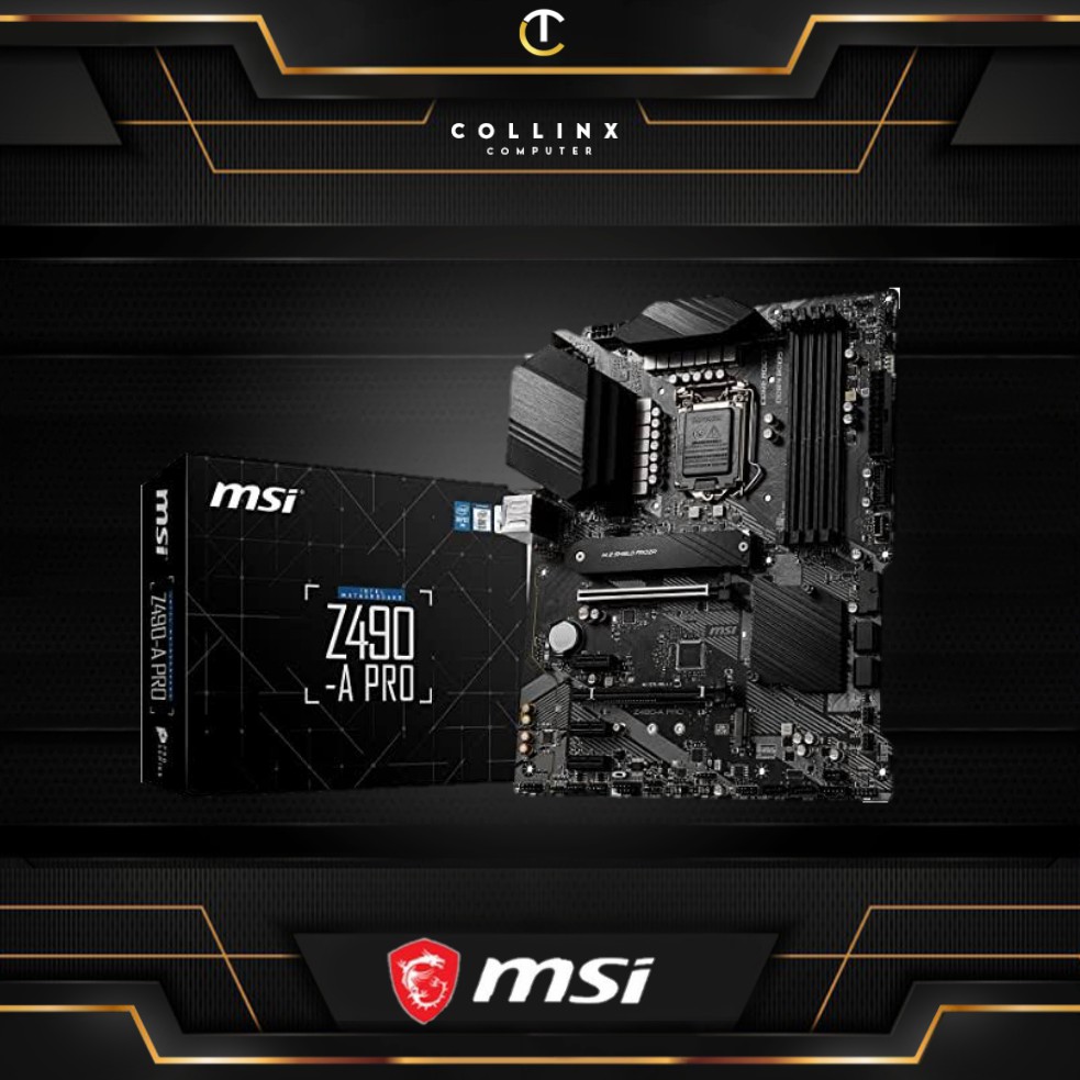 MSI Z490-A PRO Desktop Motherboard - Intel Z490 Chipset - Socket LGA-1200 -  Intel Optane Memory Ready - ATX