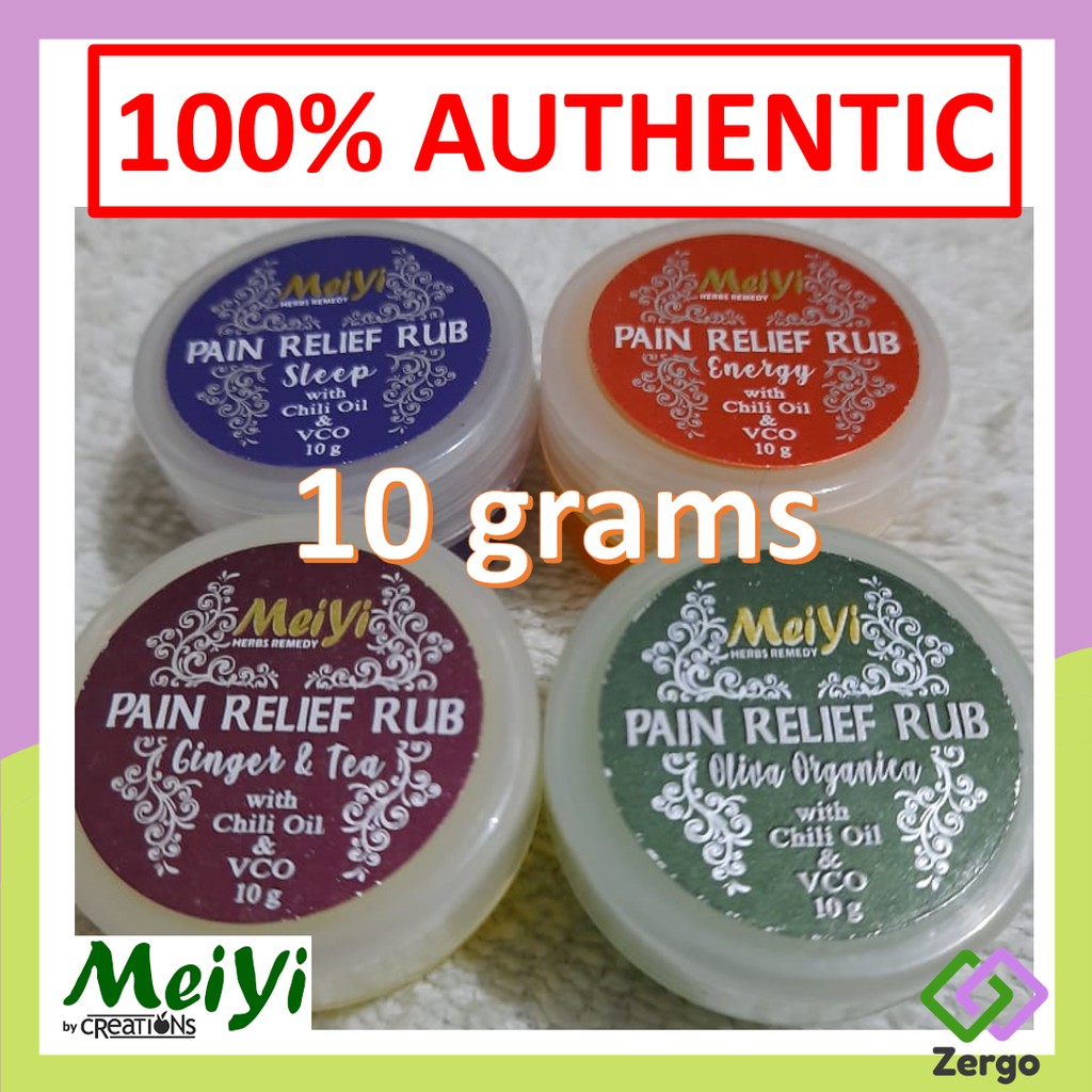 Meiyi Pain Relief Rub (10gsmall) Shopee Philippines
