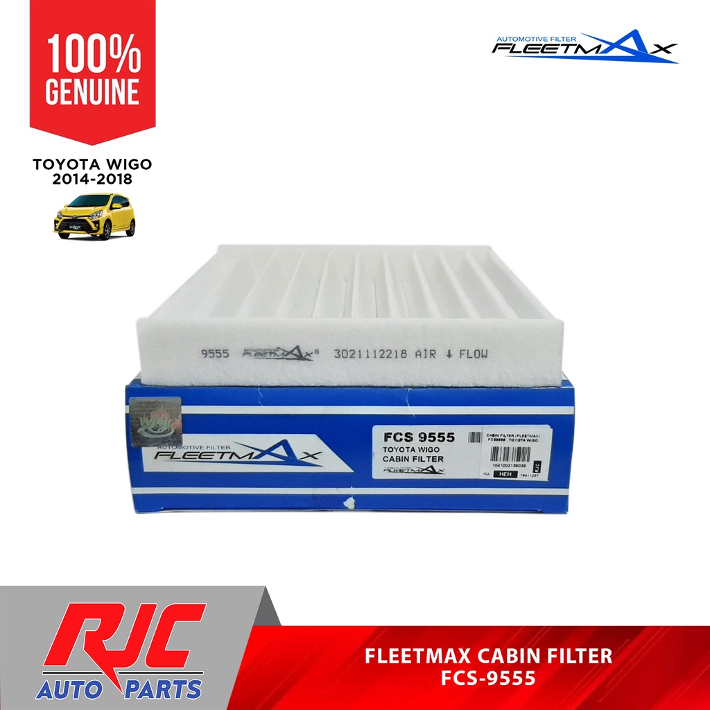 Fleetmax FCS-9555 Cabin Filter For Toyota Wigo 2014-2018 1pc | Shopee ...