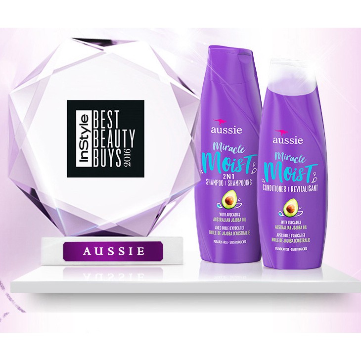 Aussie miracle moist shampoo avocado and Australian jojoba oil, 12.1 fl