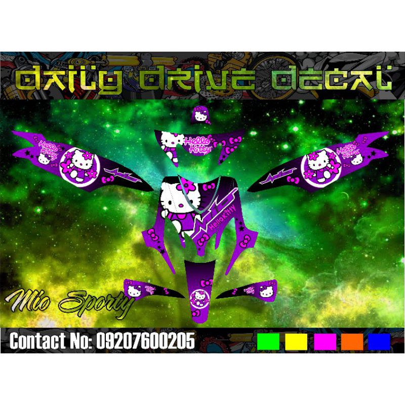 mio sporty / soulty full decals (HELLO KITTY VIOLET) Shopee Philippines