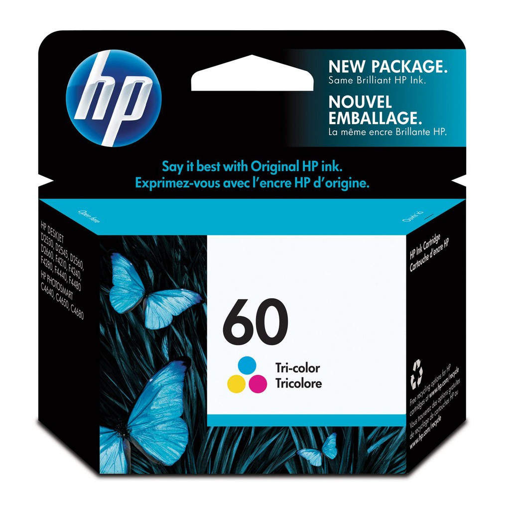 Hp 60 Tri Color Original Ink Cartridge Cc643wa Shopee Philippines