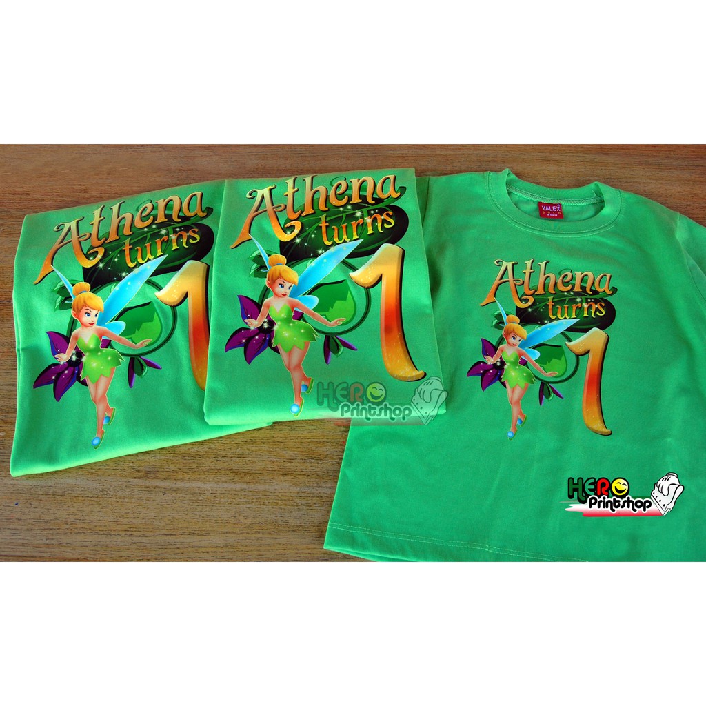 Tinkerbell Family shirt Customize Birthday Shirt Tops Unisex