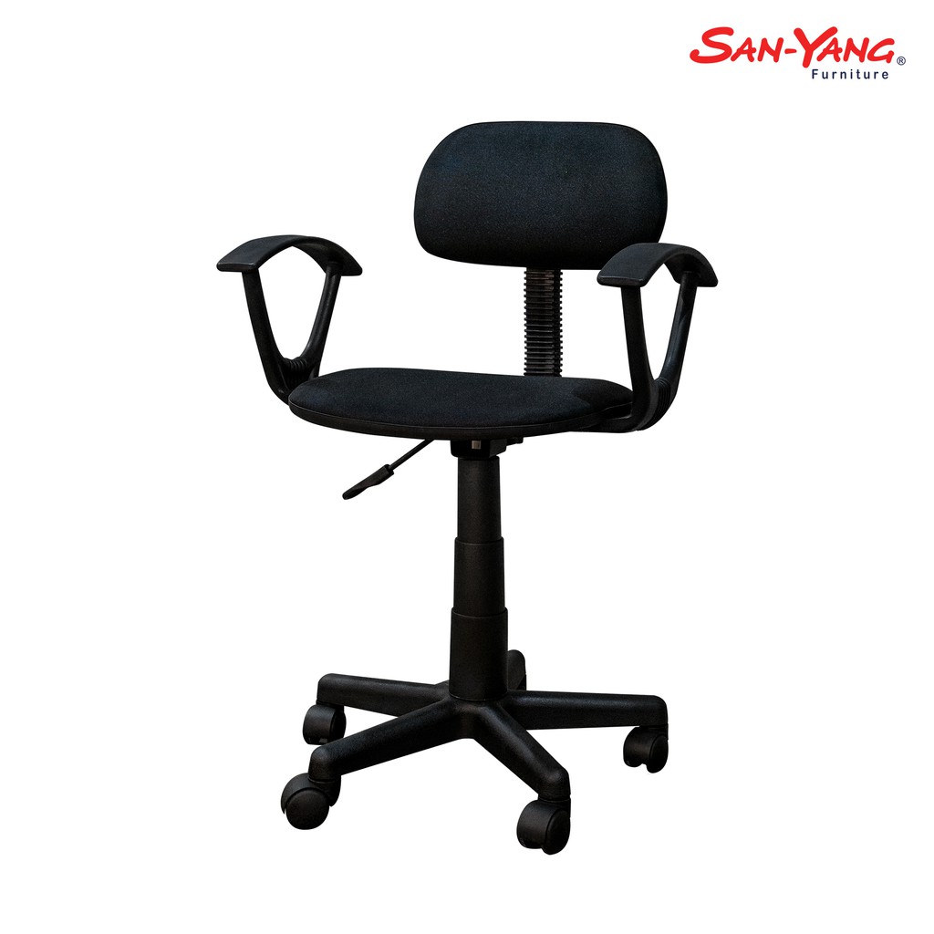 Office Chair – Secretary Black With Armrest 402621 Shopee