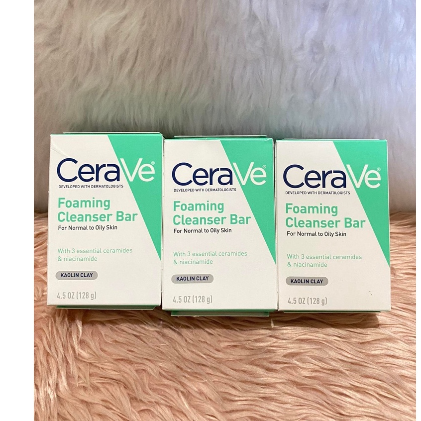 CeraVe Foaming Cleanser Bar Soap for Oily Skin, 4.5oz (128g) Shopee