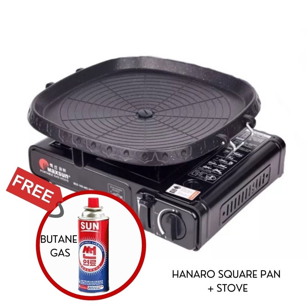 SKW Samgyupsal Set Portable Butane Stove and Non Stick Griller Plate ...