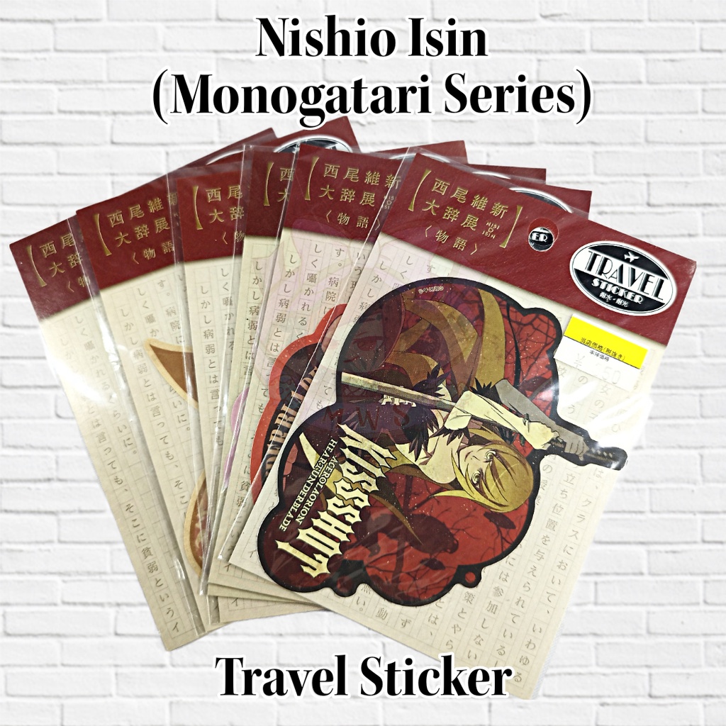 Nishio Isin kissumonogatari Monogatari Series Travel Sticker | Shopee ...