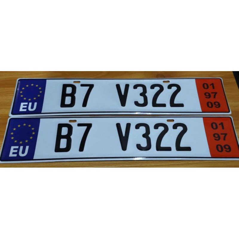TEMPORARY CUSTOMIZED EURO PLATE