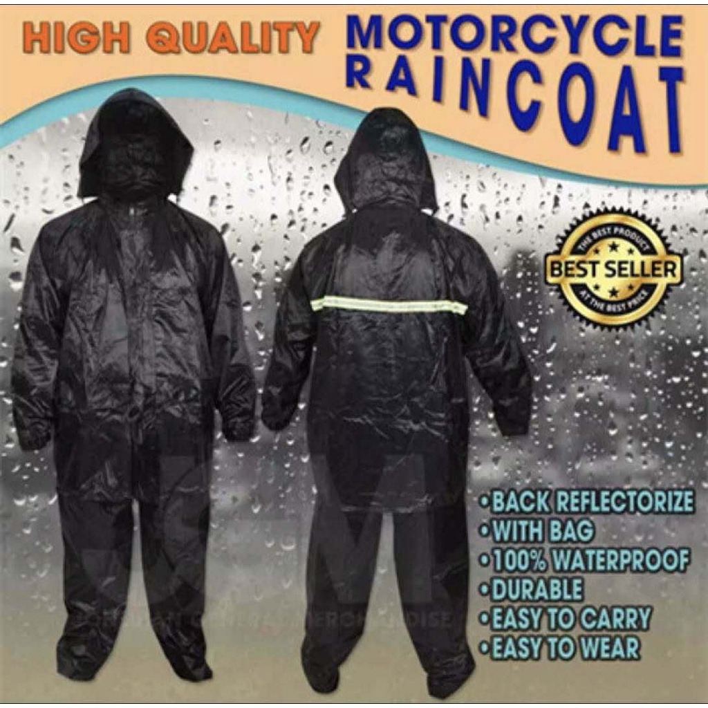 Raincoat Motorcycle Riders workign