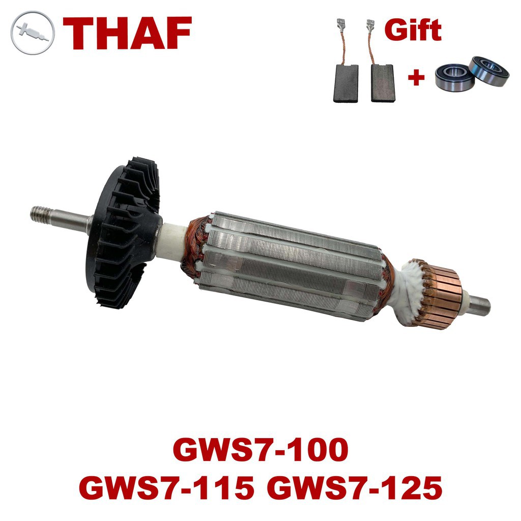 Free Bearing & Carbon Brush!AC220V-240V Armature Rotor Anchor Stator ...