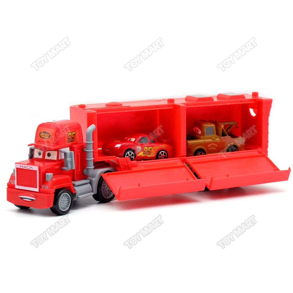 Mack Transporter Super Truck w/ McQueen Mater Pull Back Cars High ...