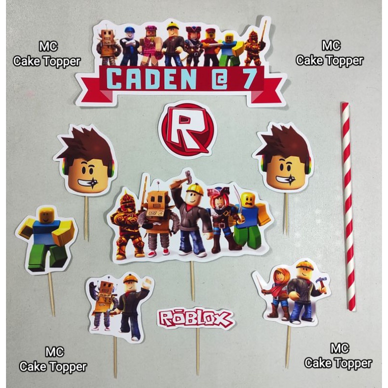 Roblox for Boy Red and Blue Cake Topper Set | Shopee Philippines