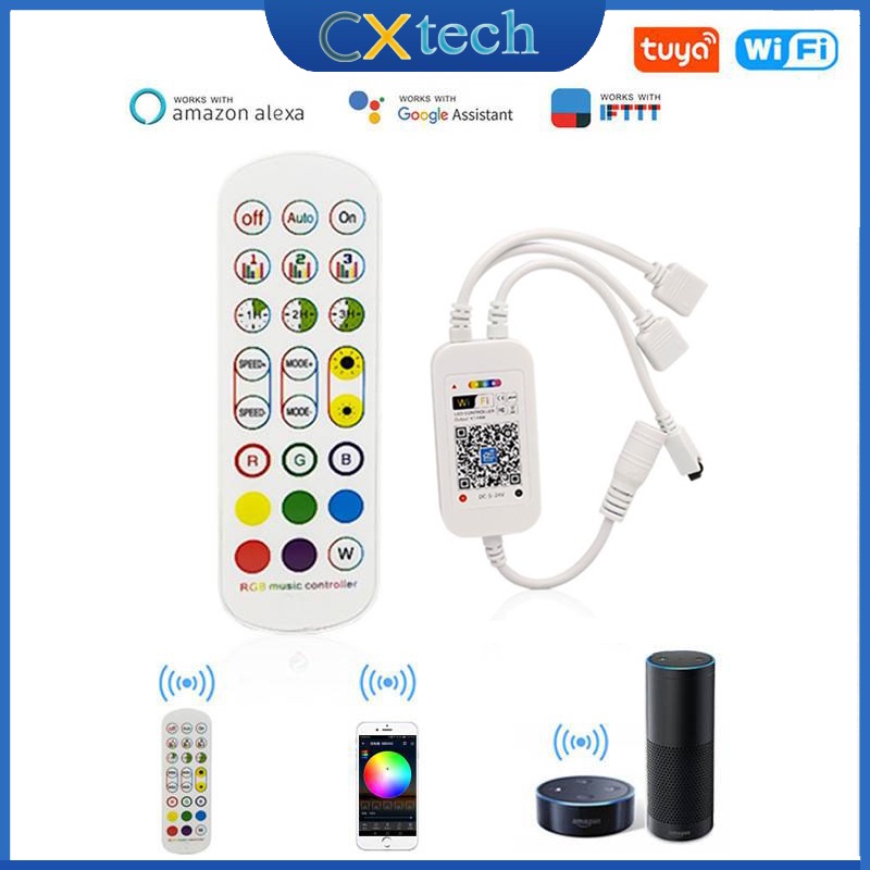Magic Home DC12V LED RGB Controller Wifi Music Controller with 24key ...