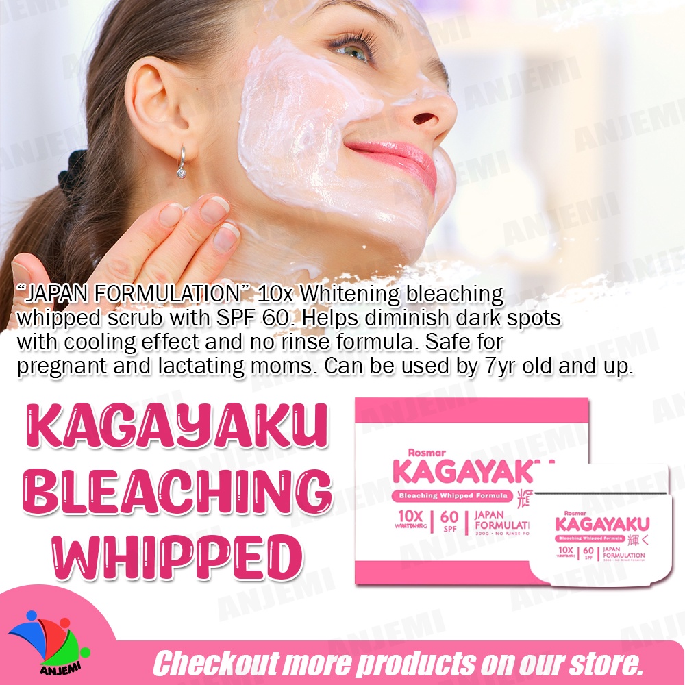 Rosmar Kagayaku Bleaching Whipped Formula 300ml, 10x Whitening, with SPF 60, Japan Formulation