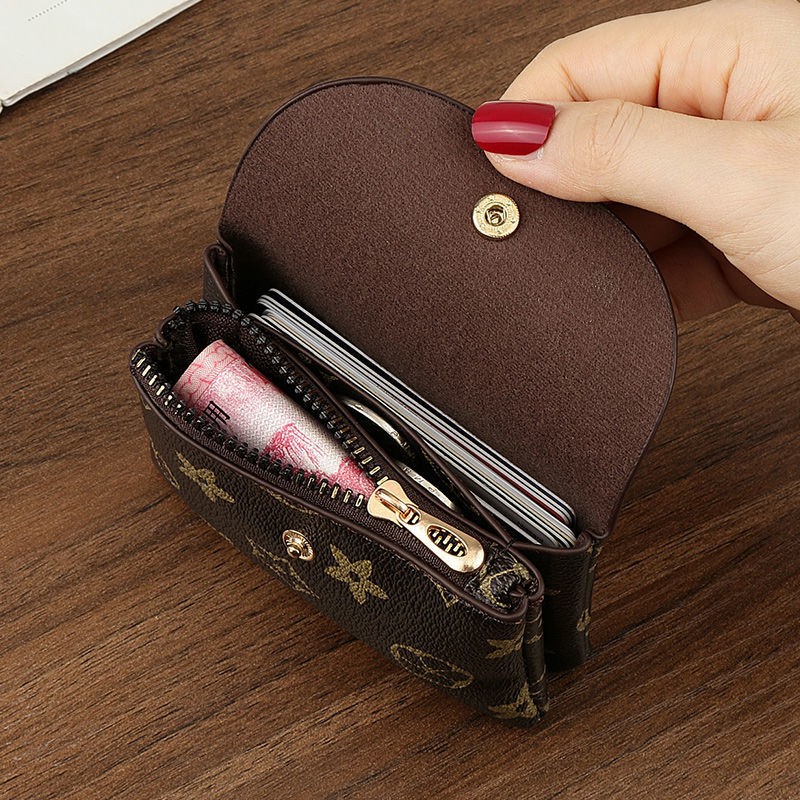 Simple Korean version of the card holder coin purse one female cute small ultra thin mini coin soft