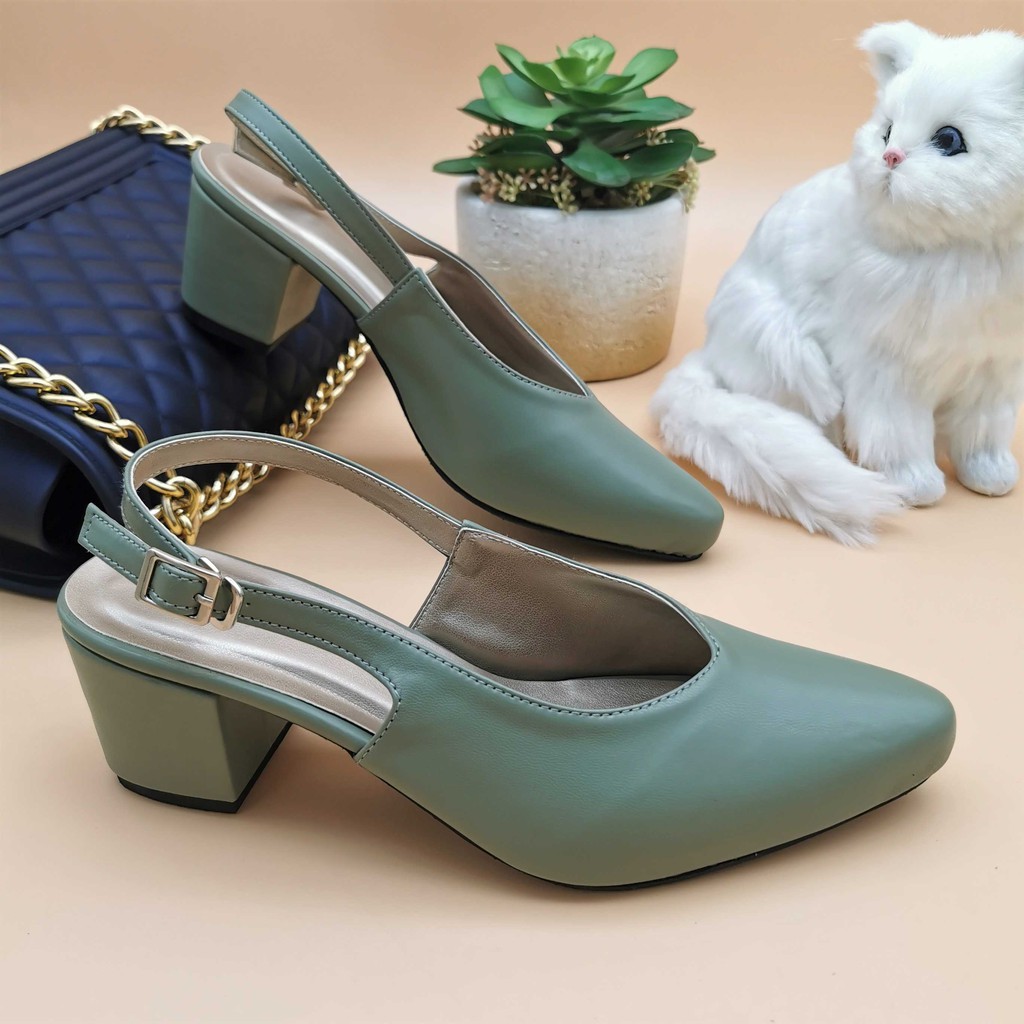 pointed closed toe block heels