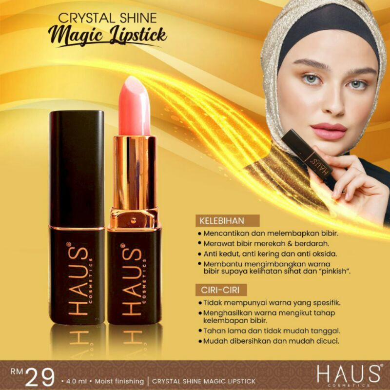HITAM Crystal Shine Magic Lipstick. Caring For Dry Lips, Black Lips ...