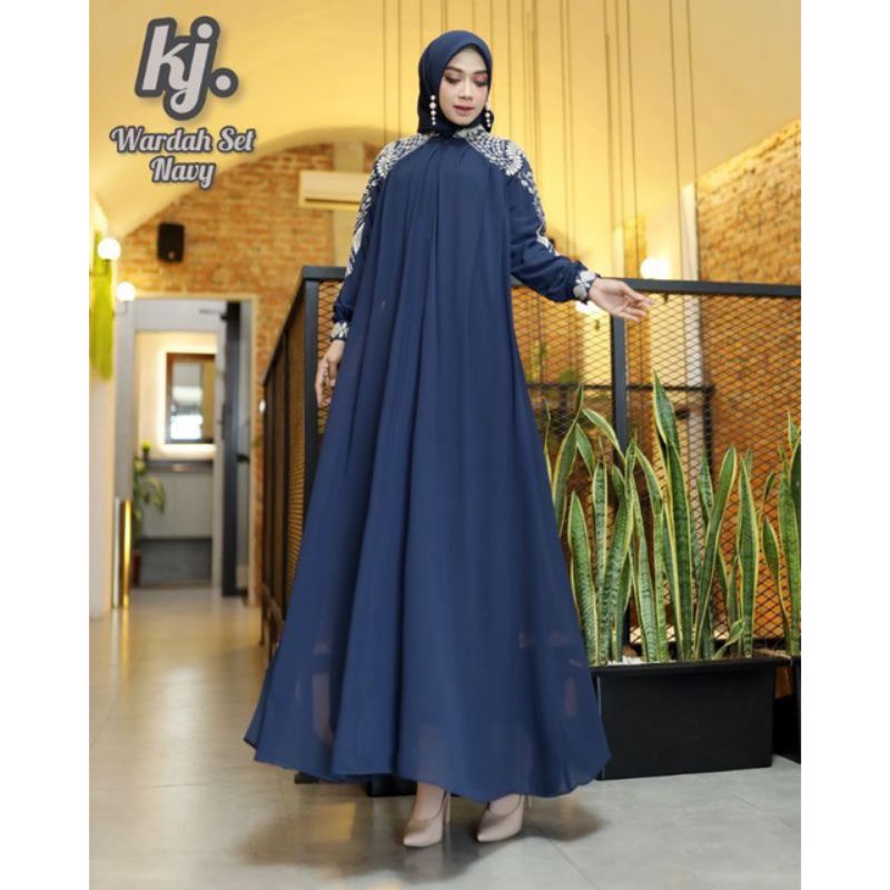 Wardah Party Gamis Set Hijab Ori Beautiful Gamis Elegant Gamis | Shopee ...