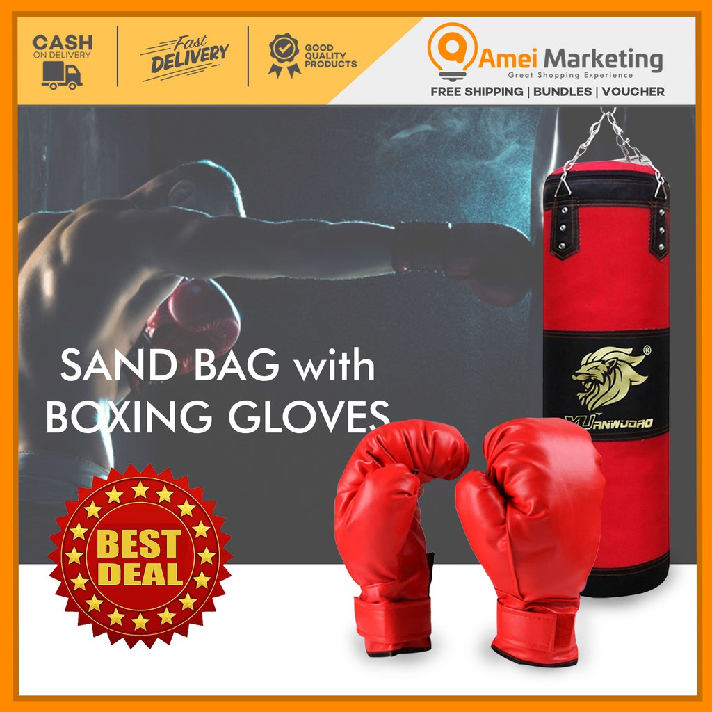 Lady bagsBoxing Sandbag Punching Bag Heavy duty Training MMA 80CM Sand Bag With Boxing Training