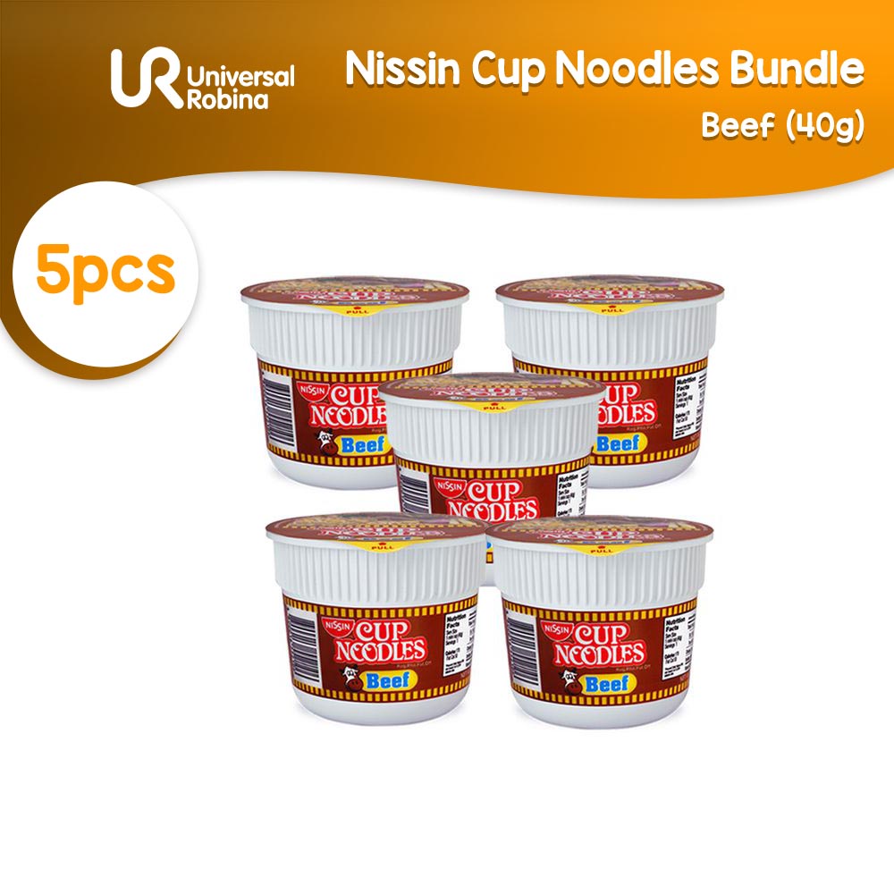 5 x Nissin Cup Noodles Mini Beef (40g) | Shopee Philippines