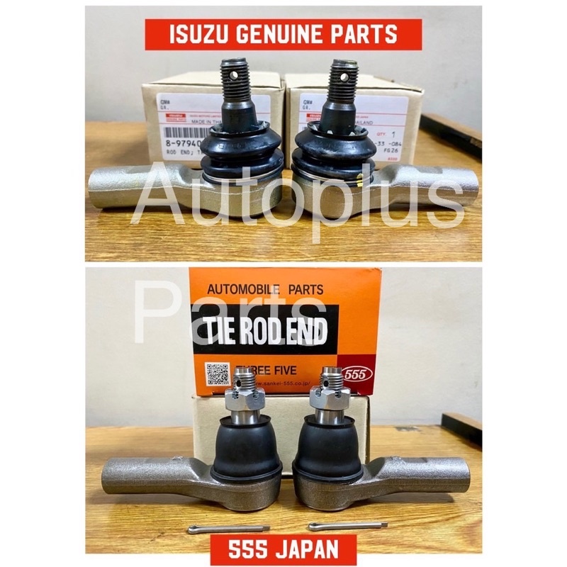 Isuzu Genuine Parts 555 Japan Tie Rod End (SET of 2) Dmax Alterra Mux
