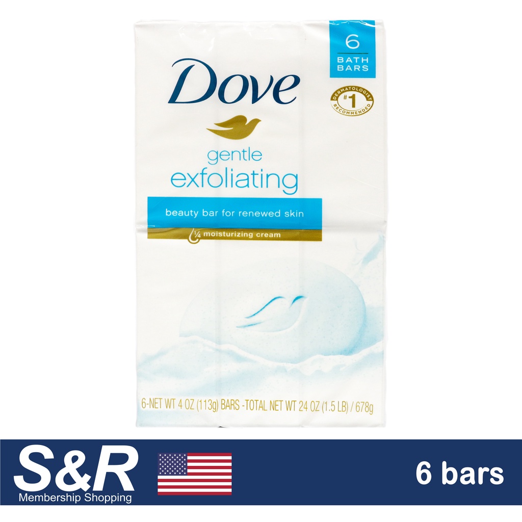Dove Gentle Exfoliating Beauty Bar Soap 6pcs Shopee Philippines