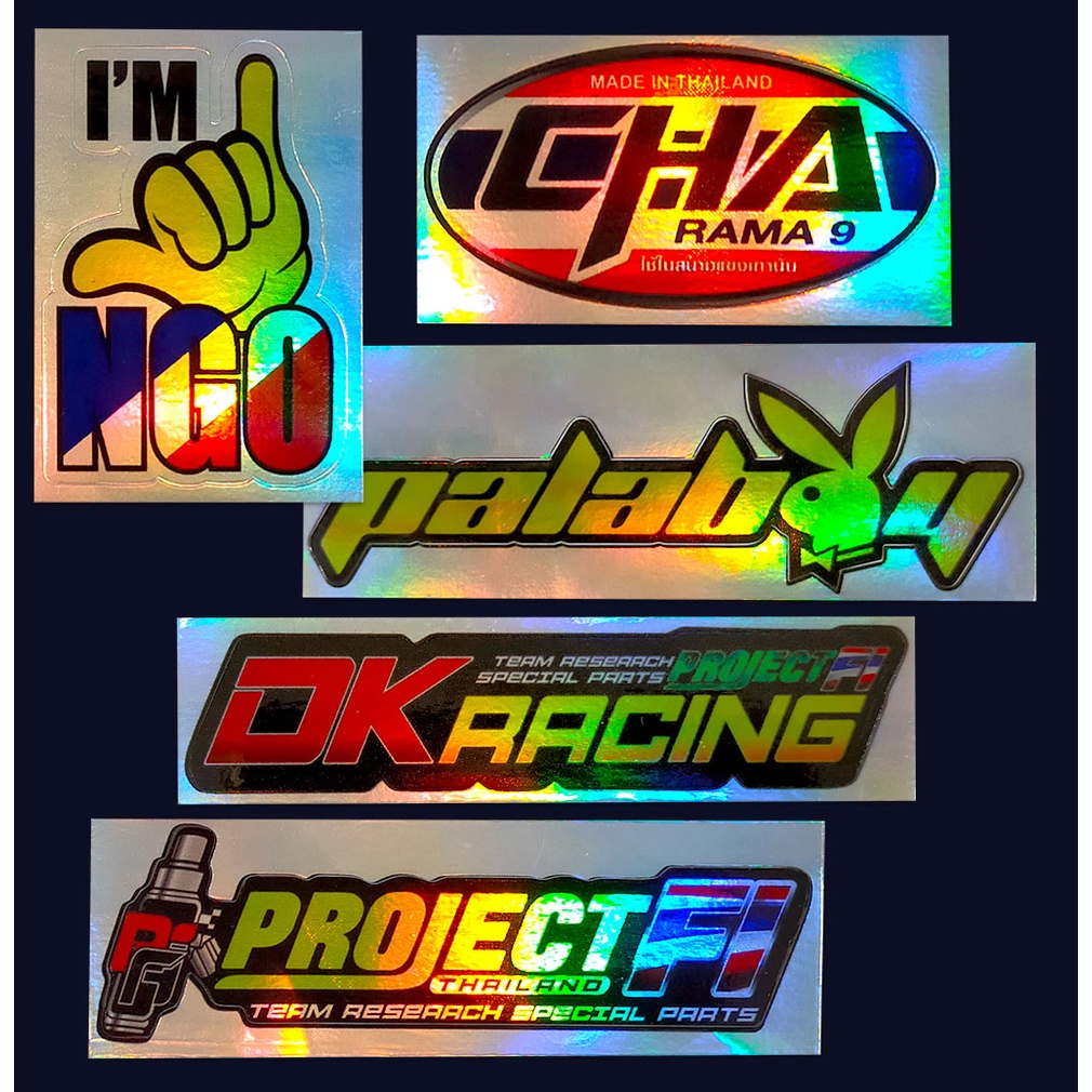 Hologram Thai Stickers - Palaboy, TeamCHA, DKracing, NGO, ProjectFI ...