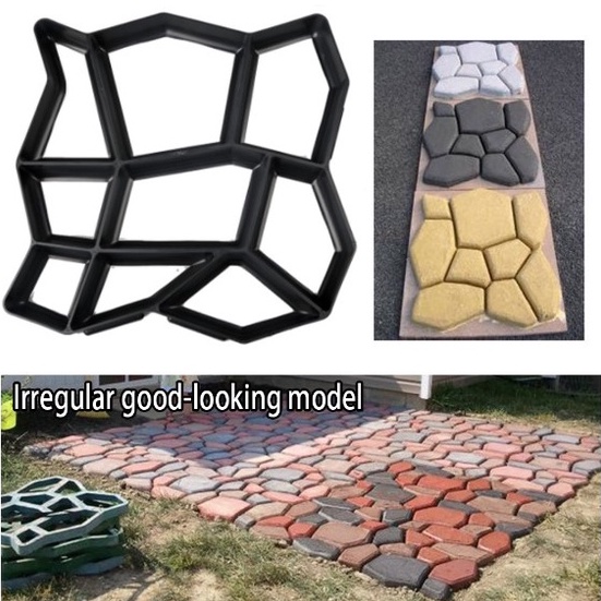 Roma Garden DIY Pavement Mold Walk Concrete Mould Molds Floor Road ...