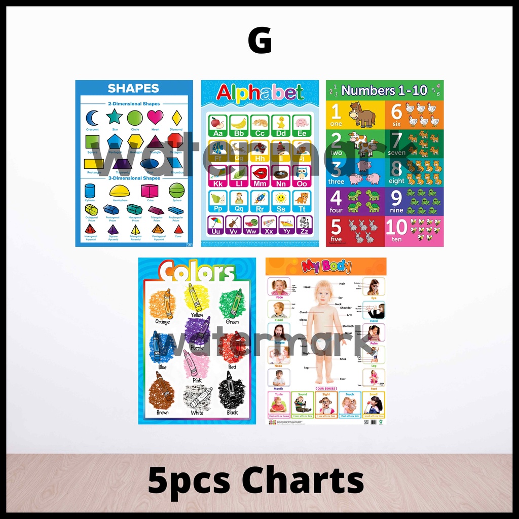 [BUNDLE] Laminated Educational Charts (beginners) | Shopee Philippines