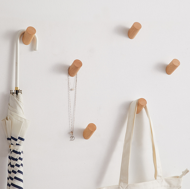 Wall Mounted Clothes Hooks/ Creative Wooden Coat Hanger/ Bathroom