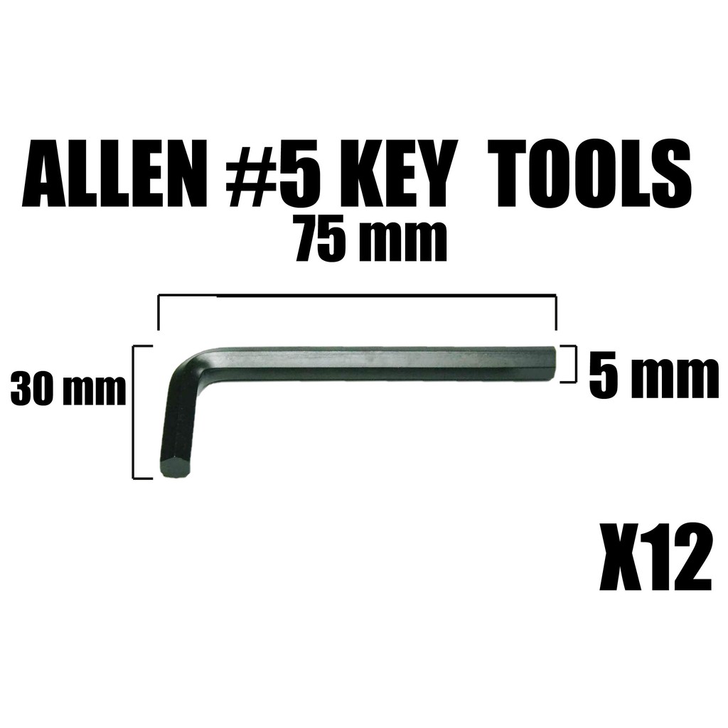ALLEN 5 HEX KEY TOOL HEAVY DUTY 12PCS | Shopee Philippines
