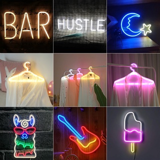 [boutique]Led Colorful Neon Sign Light Popsicle Guitar Neon Signs ...